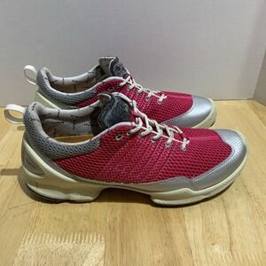 ECCO BIOM WOMENS ATHLETIC SHOES SIZE 40‎ EU 9-9.5 US PINK Gray